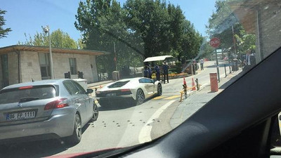 TBMM otoparkında bir Lamborghini