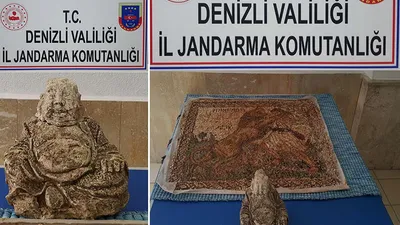 Denizli'de Buda Heykeli ele geçirildi