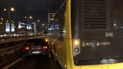 İstanbul'da trafik magandasını belediye otobüsü yakaladı
