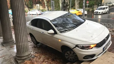 Dolmabahçe Sarayı önünde bir garip kaza !
