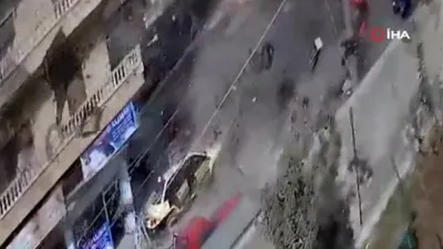 Afrin saldırısı güvenlik kamerasında