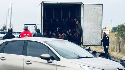 Dondurucu kasasından 41 mülteci çıktı