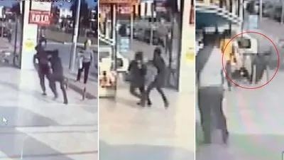Uçan tekmeyle düşen gaspçı ve sevgilisi yakalandı