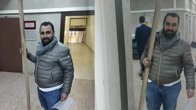 2 metrelik kalasla savunma yaptı
