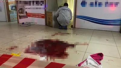 Terminali kan gölüne çevirdi