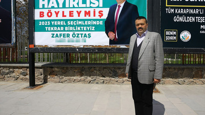Seçimi kaybeden adaydan ilginç afiş !