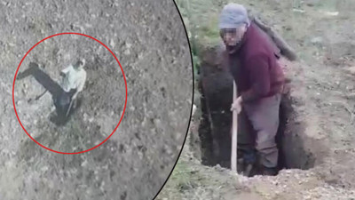 Drone taşlayan defineci yakalandı