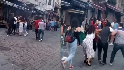 İstanbul'da iki grup arasında kavga !