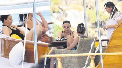 Mayolu yakalanan Ebru Gündeş'in panik anları kamerada