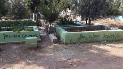 Mezarları tahrip edenler yakalandı