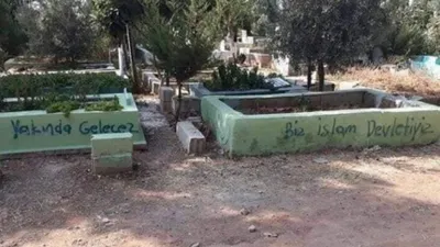 Mezarları tahrip edenler yakalandı