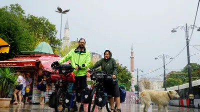 Dünya turuna çıkan bisikletçiler Türkiye'de 