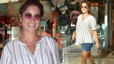 Hazal Kaya oğlu için alışveriş yaptı