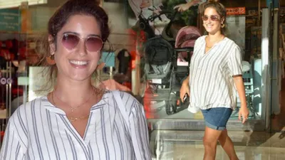 Hazal Kaya oğlu için alışveriş yaptı