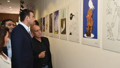 Barış Karikatürleri Sergisi Beşiktaş'ta açıldı