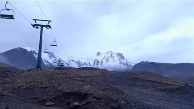 Erciyes Dağı'nda mevsimin ilk karı yağdı