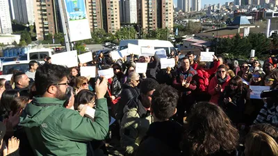 Doğa Koleji önünde eylemler yeniden başladı