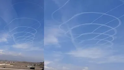 Ağrı'da gökyüzünde ilginç görüntü