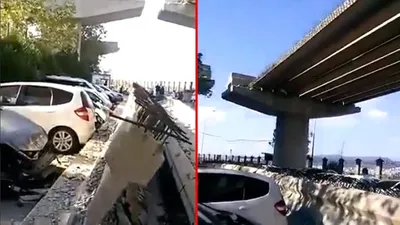 İzmir'deki depremde viyadük çöktü!