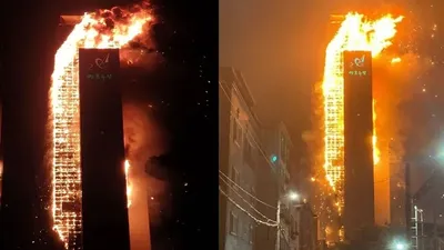 33 katlı gökdelen alev topuna döndü!