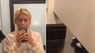 Soyunma kabininde taciz skandalı! Genç kadın röntgenciyi suçüstü yakaladı