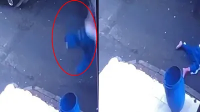 Yaşlı adamın feci ölümü kamerada