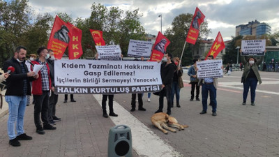 İstanbul'da AK Parti'ye kıdem tazminatı protestosu