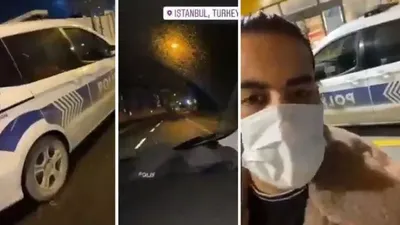 İranlı fenomen İstanbul'da polis aracıyla tur attı!