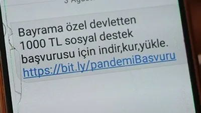 Dolandırıcılar şimdi de ''Devletten 1.000 TL destek'' deyip dolandırdı!