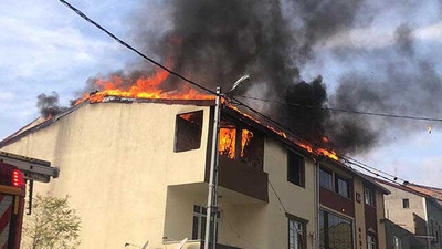 Arnavutköy'de korkutan yangın