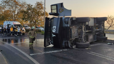 Küçükçekmece'de TOMA devrildi!