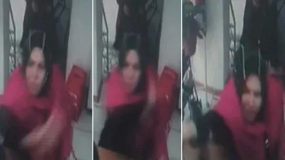 Sağlık ocağında sekretere tokat kamerada