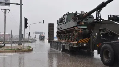 Suriye sınırına askeri sevkiyatı
