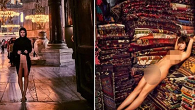 Ayasofya'da çıplak poz veren mankene yakalama kararı