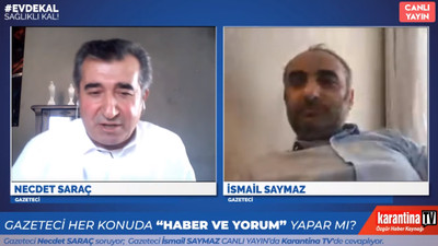 İsmail Saymaz: ''Medyanın korkudan kestiği yayını TRT'den izledim''