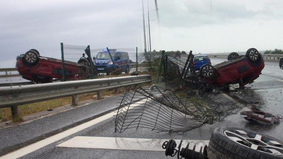 Alanya'da araç takla attı: 1 yaralı