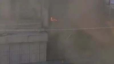 Marmaray Durağı yakınında korkutan yangın
