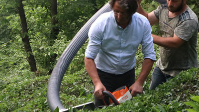 Çay üreticisinden devrim niteliğinde buluş: ''Vakkum çay toplama makinesi''