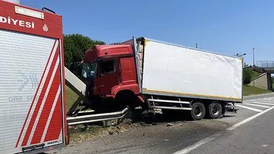 TEM'de kamyon kazası! Trafik felç oldu