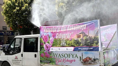 Ayasofya için 21 ton gül suyu yola çıktı!