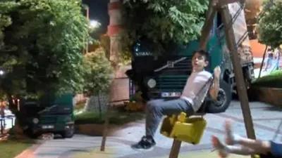 İstanbul'da çocuk parkında facianın eşiğinden dönüldü