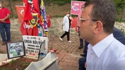 İmamoğlu Şehit Eren Bülbül’ün mezarını ziyaret etti