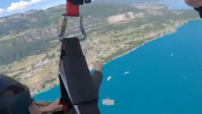 Yamaç paraşütü yapan kadına büyük şok!