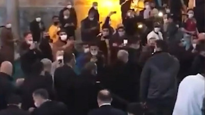 Ayasofya camiindeki bu görüntüler olay oldu! Erdoğan'ı gören...
