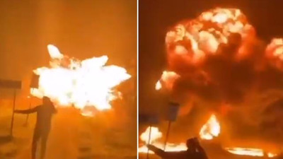 Hollanda alev alev! Göstericiler köprüyü ateşe verdi