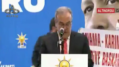 AK Parti kongresinde şoke eden pankart!
