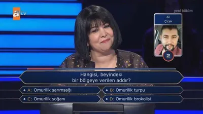 Kim Milyoner Olmak İster'de ''Omurilik sarımsağı'' sorusu olay oldu