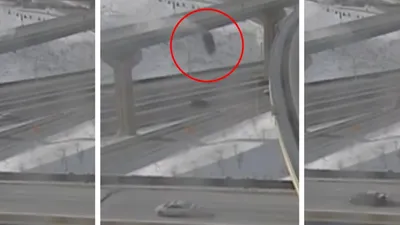 ABD'de korkunç olay! Üst geçitten 21 metre aşağı düştü