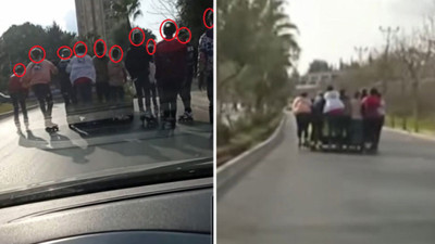 Çocukların ölümüne yolculuğu kamerada