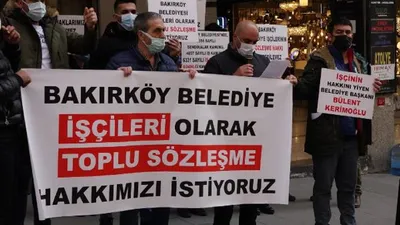 Bakırköy Belediyesi işçileri eylemde